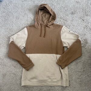 Columbia Two-Tone Brown & Cream Hooded Pullover